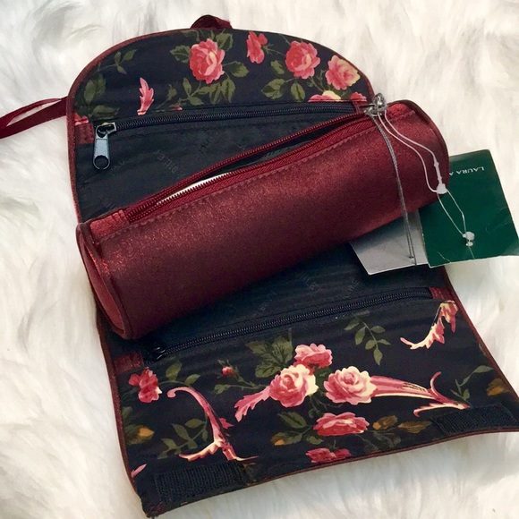 Laura Ashley Handbags - Jewelry wrap & removable make up bag